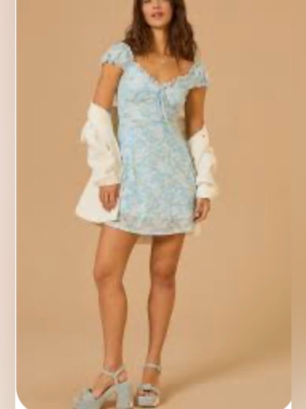 Altard State Light Blue Floral Mini Dress